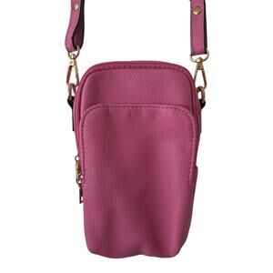 Jen & Co. Parker Hot Pink Vegan Leather Crossbody Sling Bag